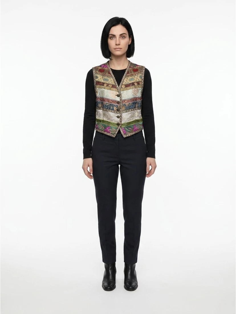 Multicolor Polyamide Waistcoat