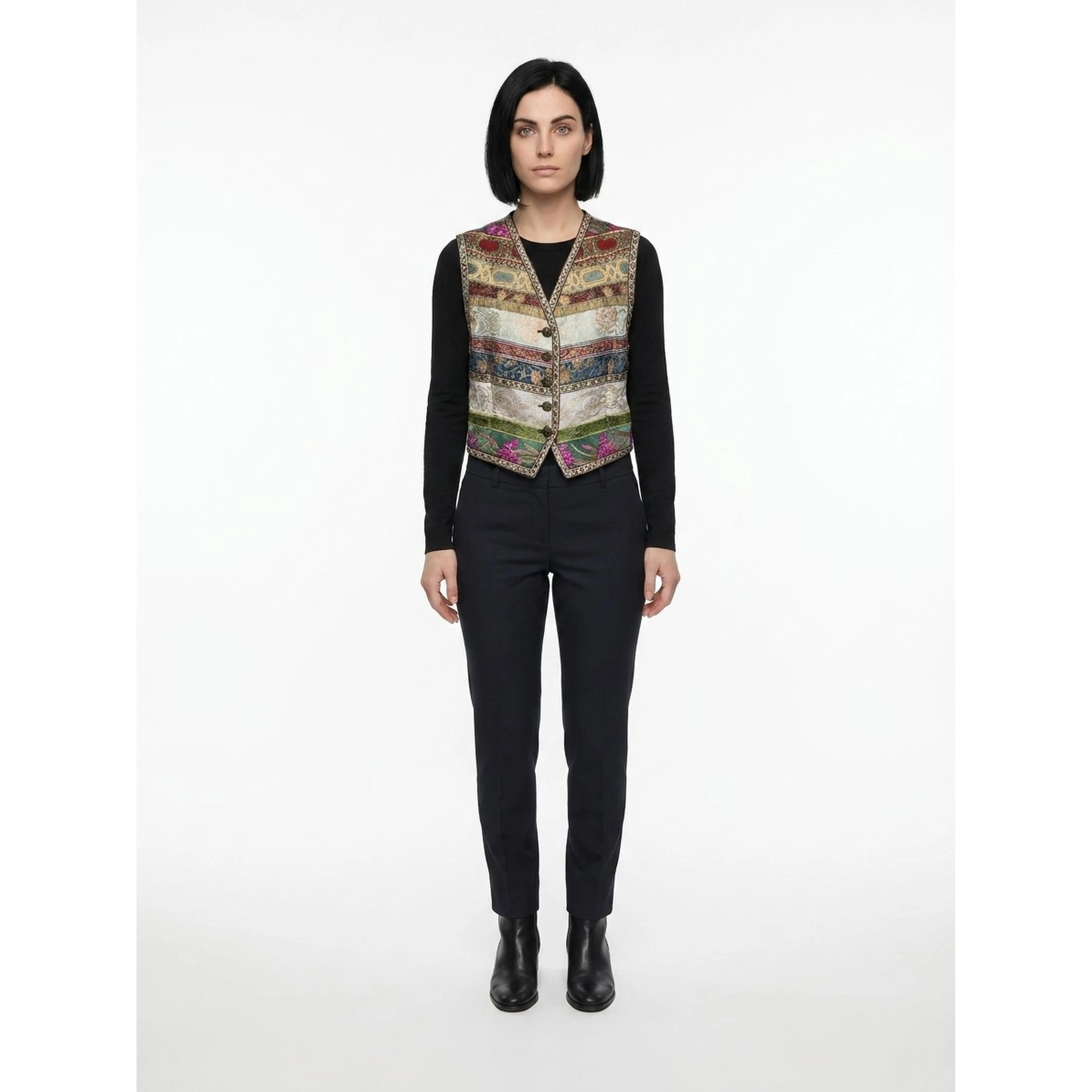 Multicolor Polyamide Waistcoat