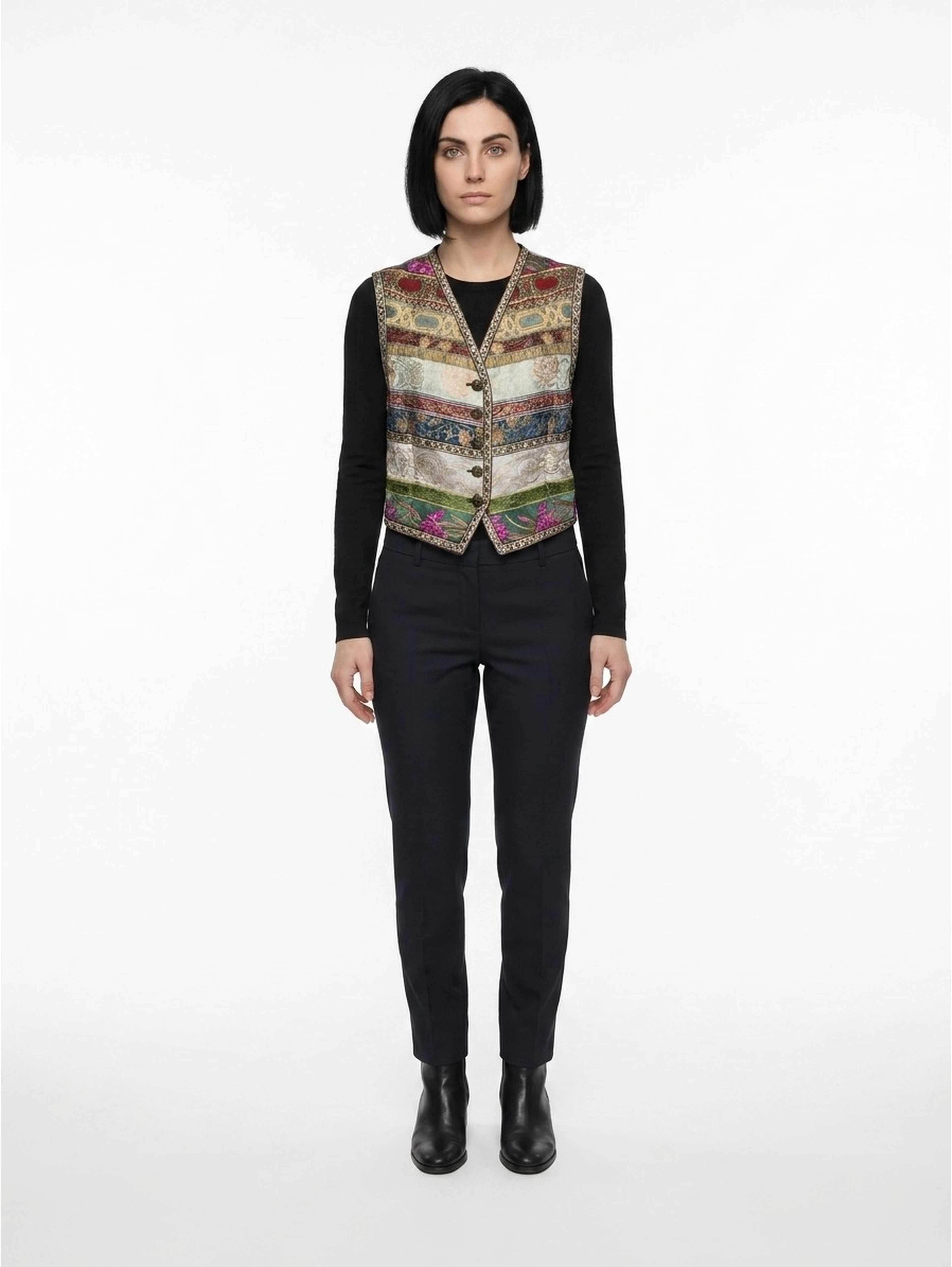 Multicolor Polyamide Waistcoat