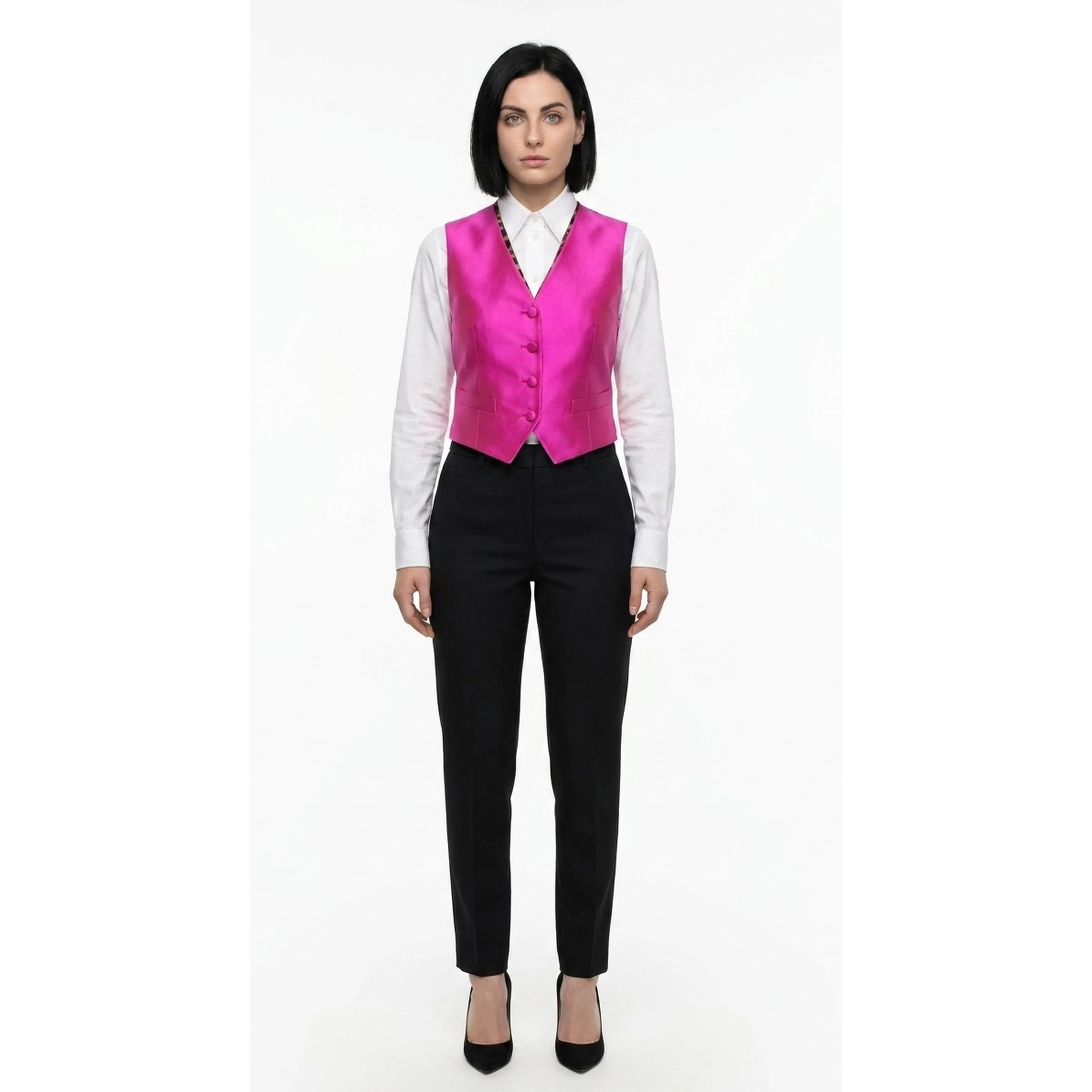 Pink Polyamide Waistcoat