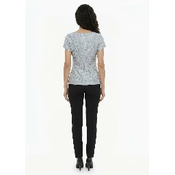 Light Blue Polyamide Blouse