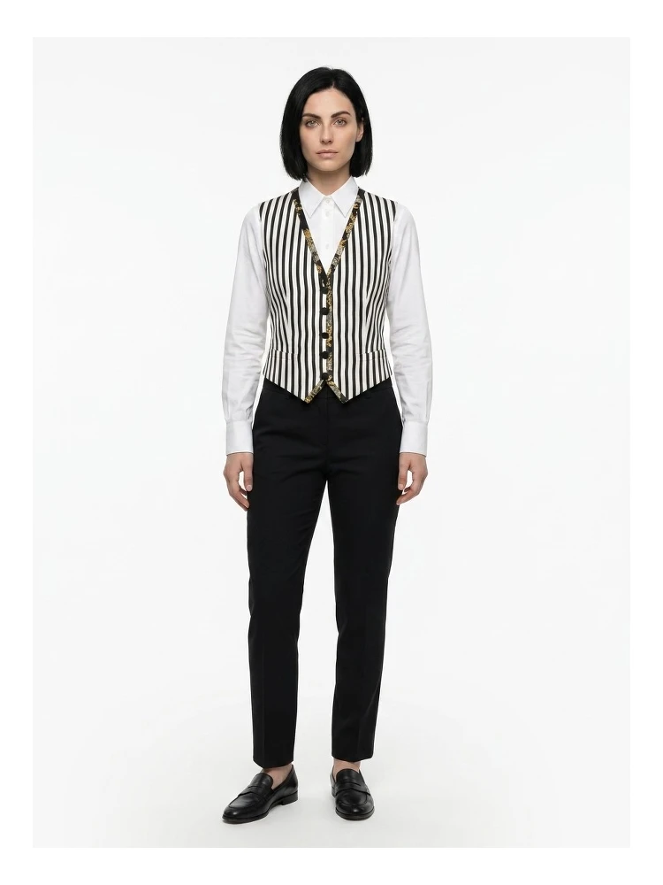 Bicolor Cotton Waistcoat
