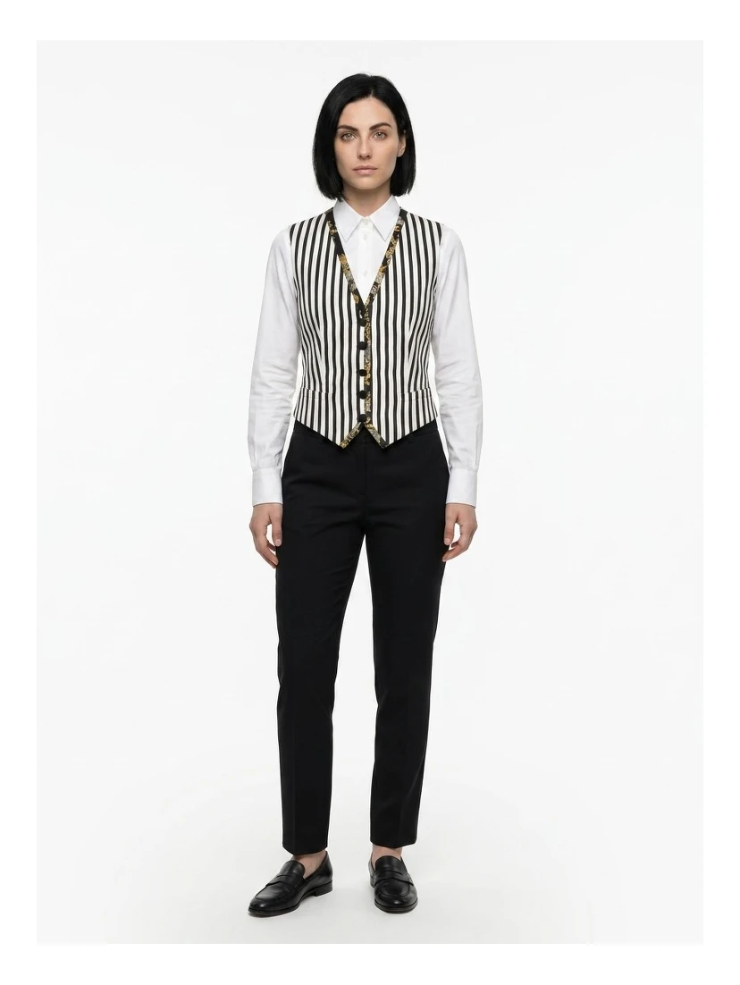 Bicolor Cotton Waistcoat