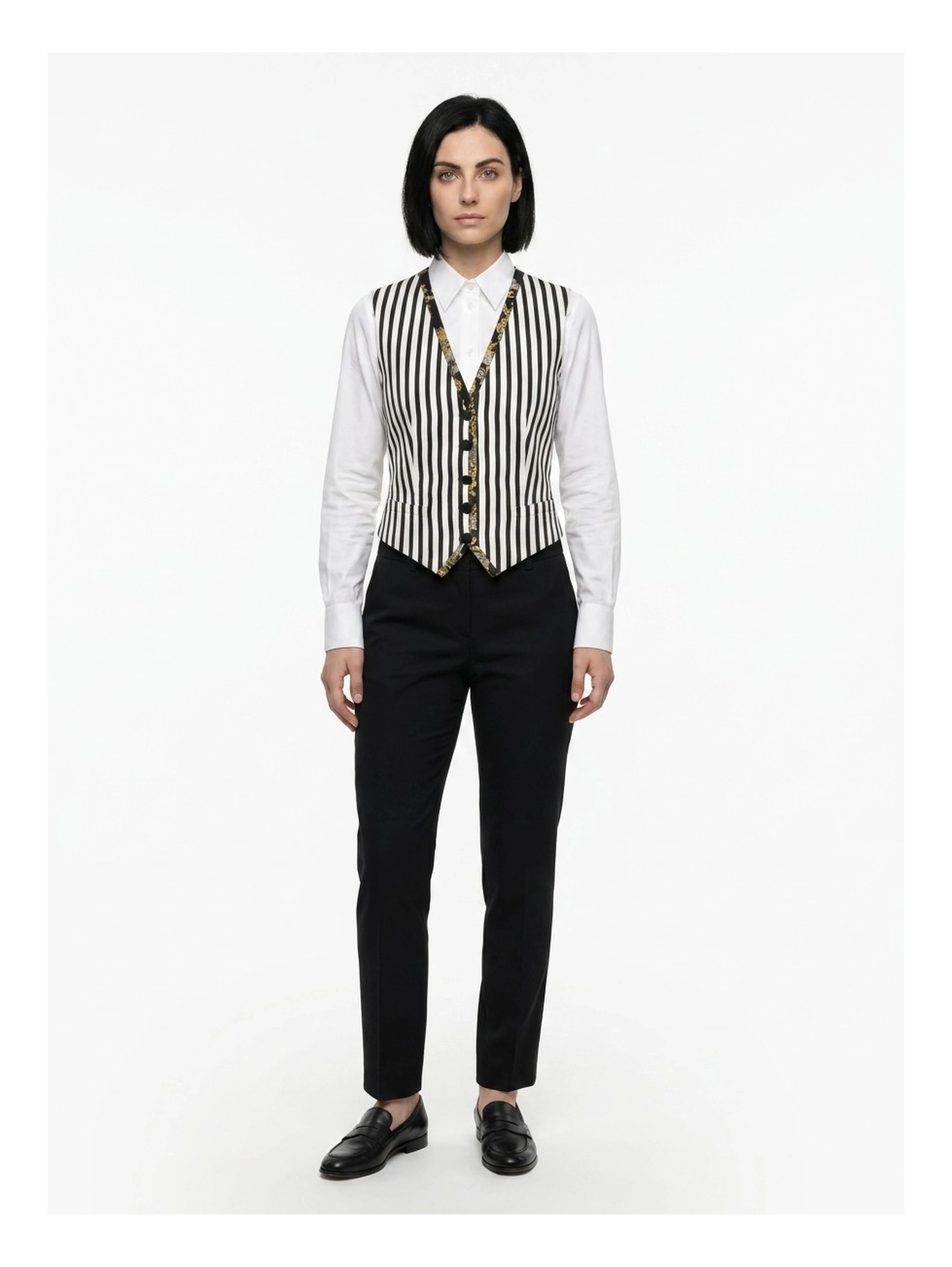 Bicolor Cotton Waistcoat