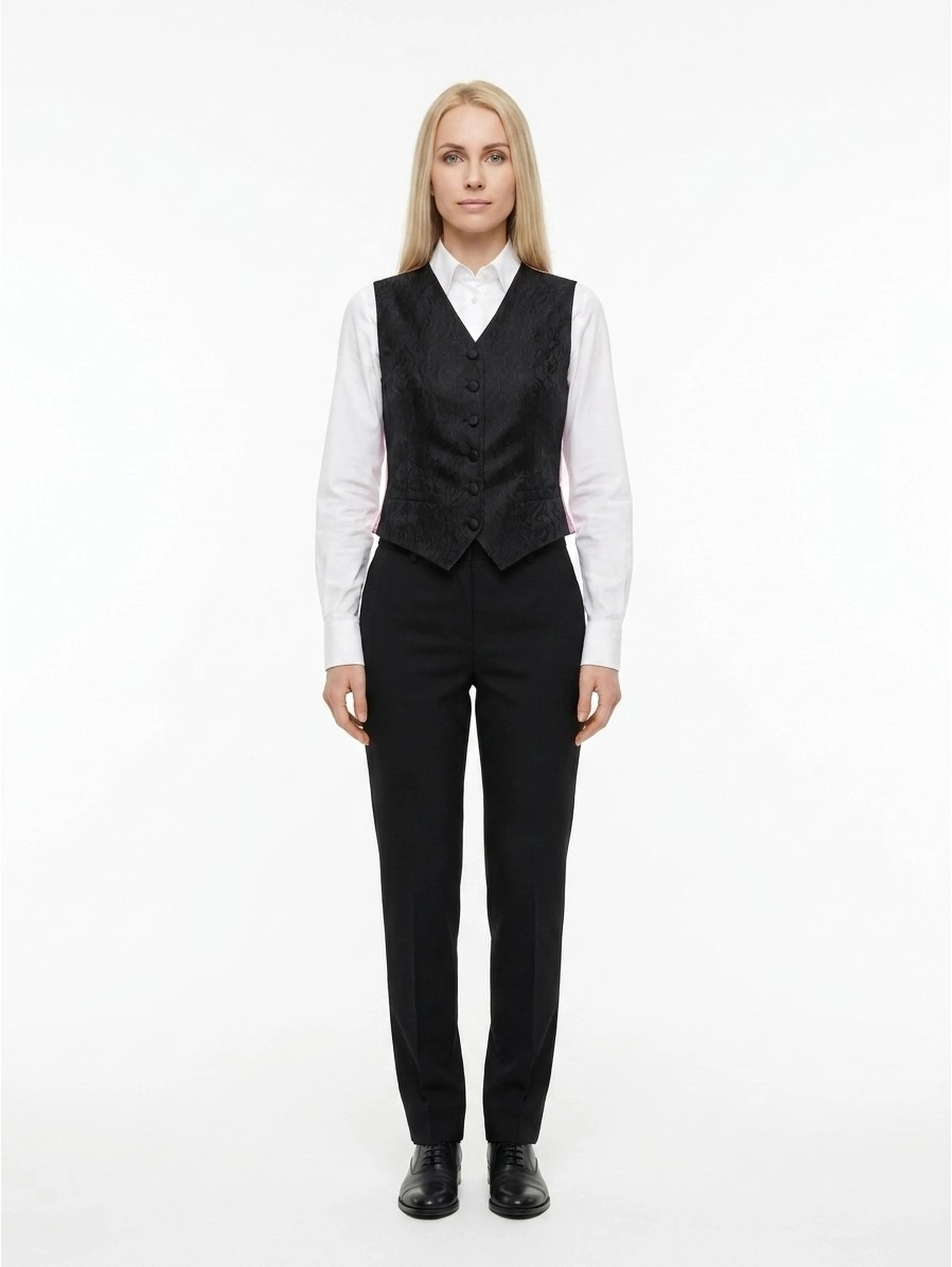 Black Acetate Waistcoat