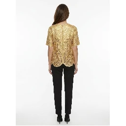 Gold Marabou Blouse