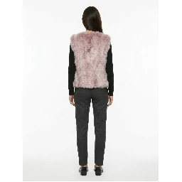 Pink Silk Sleeveless Jacket