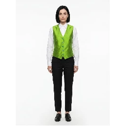Green Elastane Waistcoat