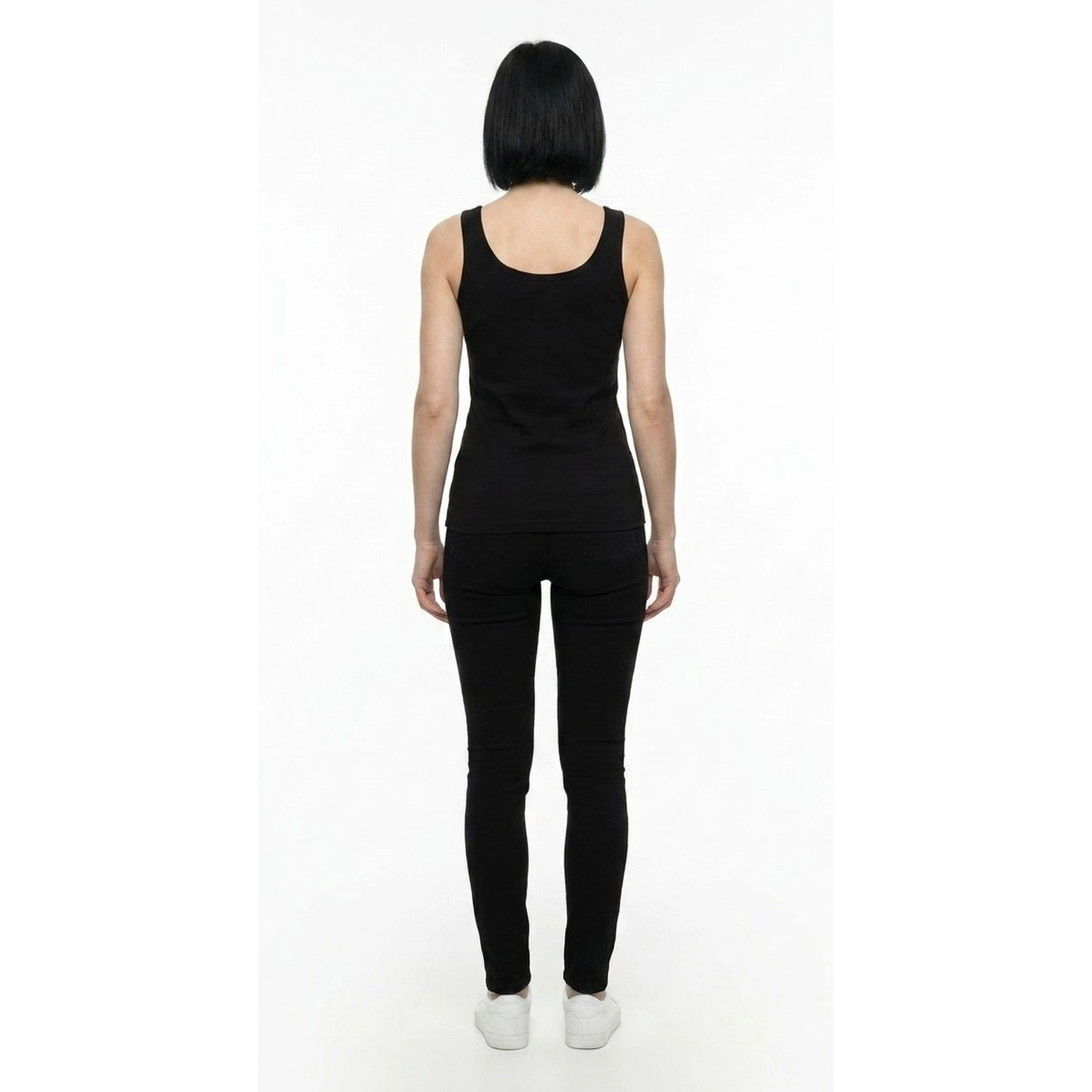 Black Cotton Tank Tops