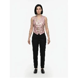 Multicolor Elastane Waistcoat