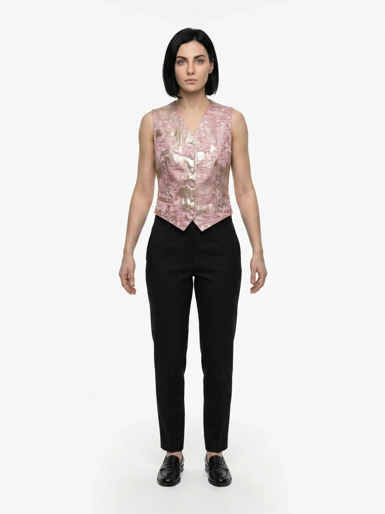 Multicolor Elastane Waistcoat