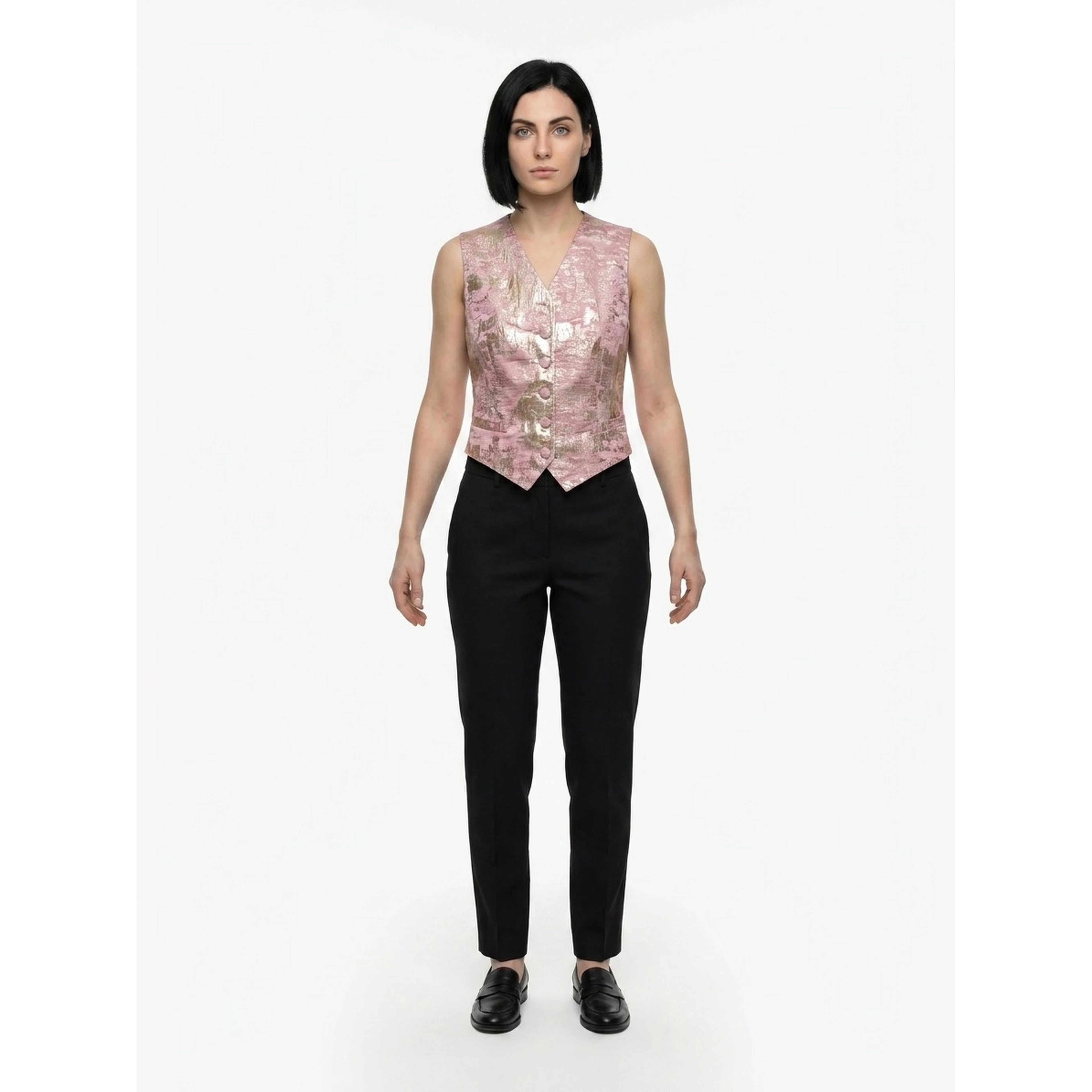 Multicolor Elastane Waistcoat