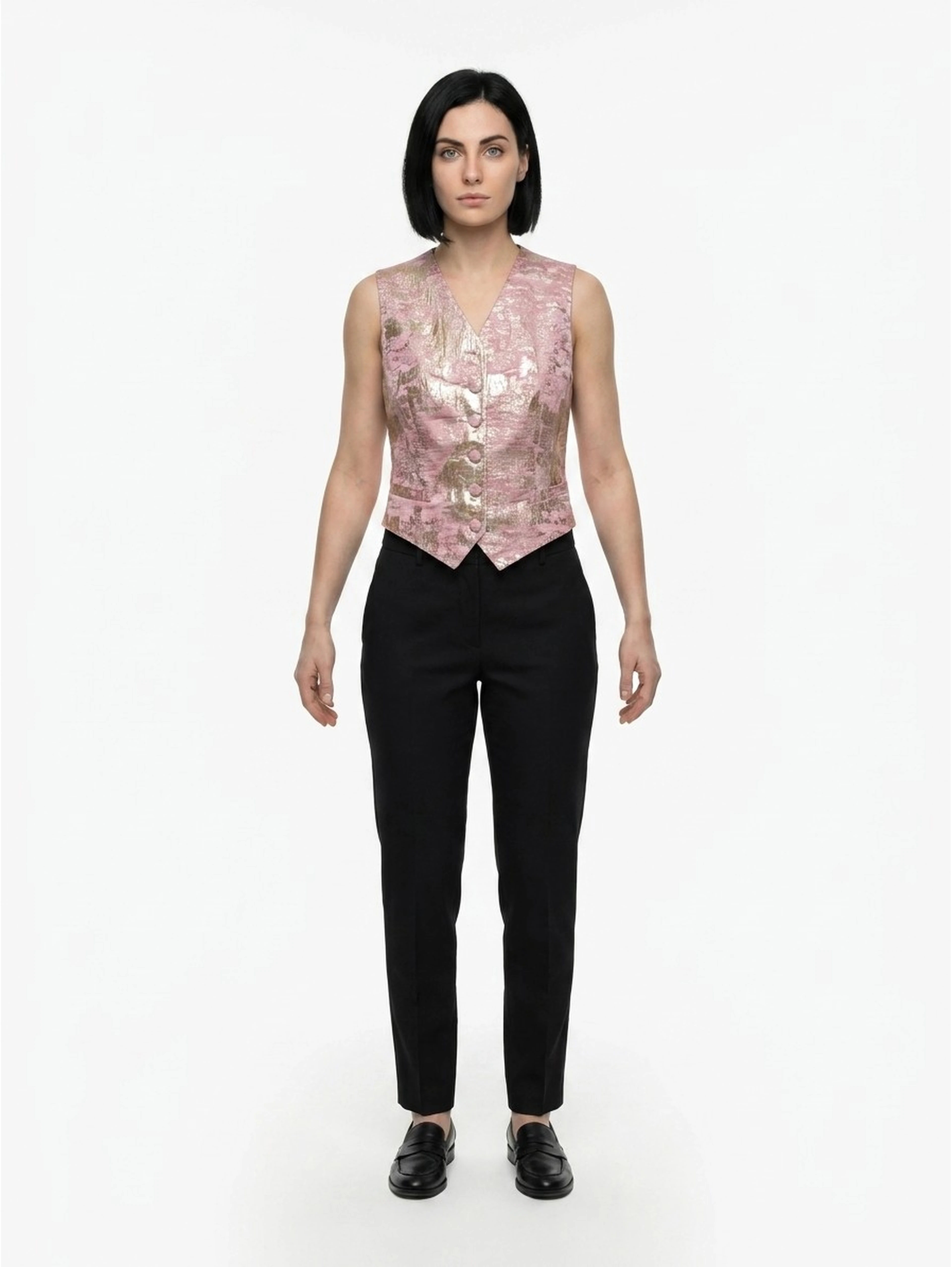 Multicolor Elastane Waistcoat
