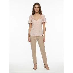 Pink Elastane Blouse