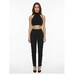 Black Elastane Skinny Pants