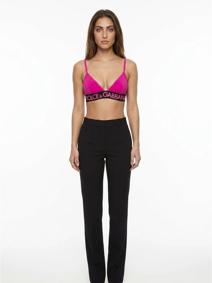 Fuchsia Elastane Bra