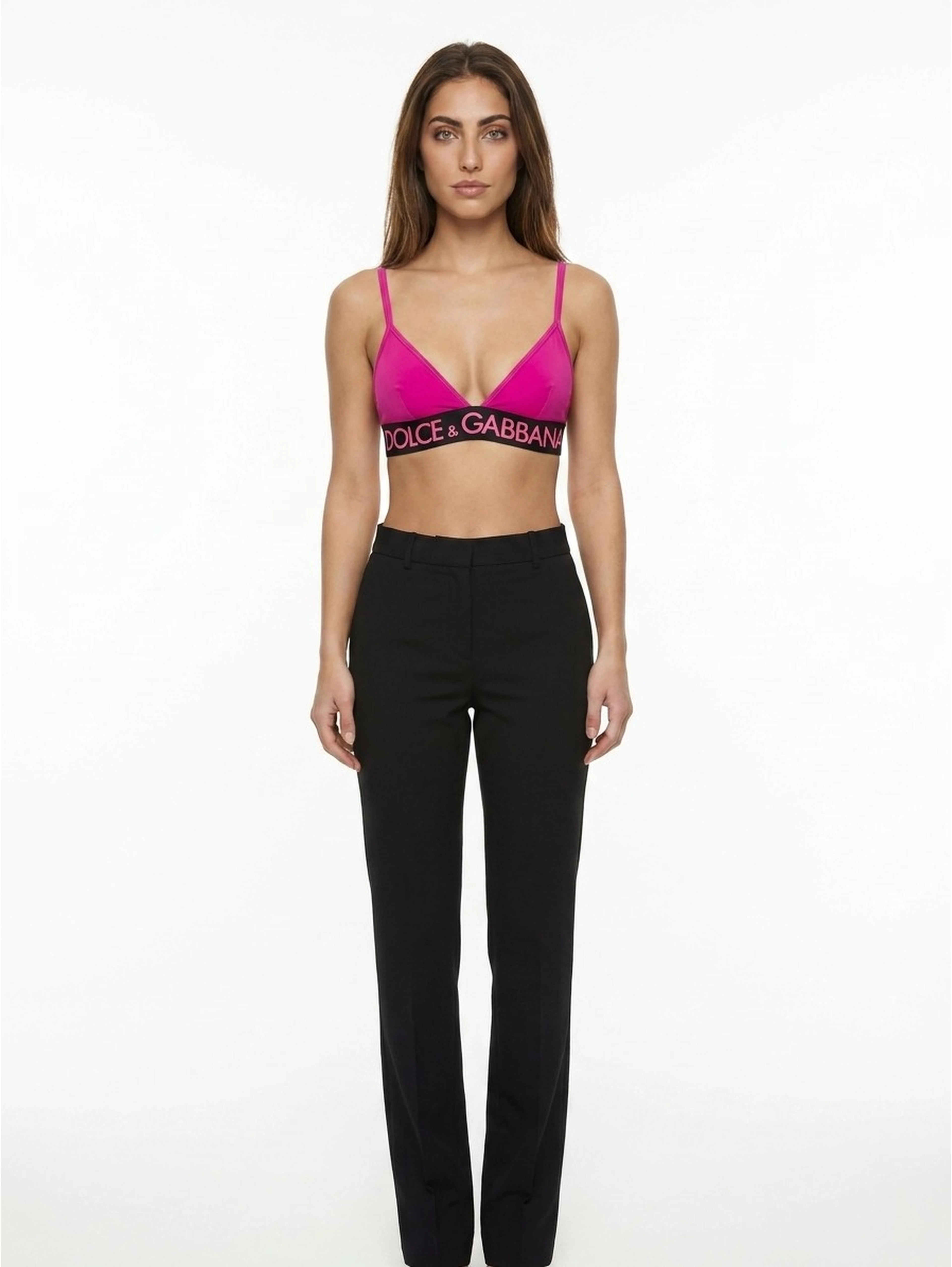 Fuchsia Elastane Bra