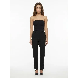 Black Cotton Skinny Pants