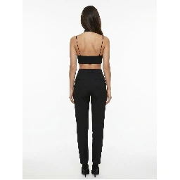 Black Elastane Skinny Pants