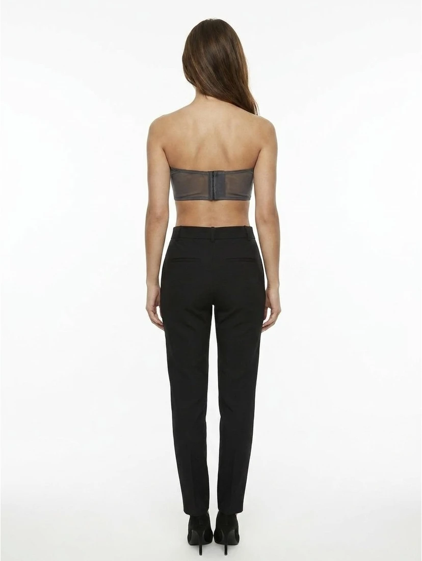 Gray Elastane Bra