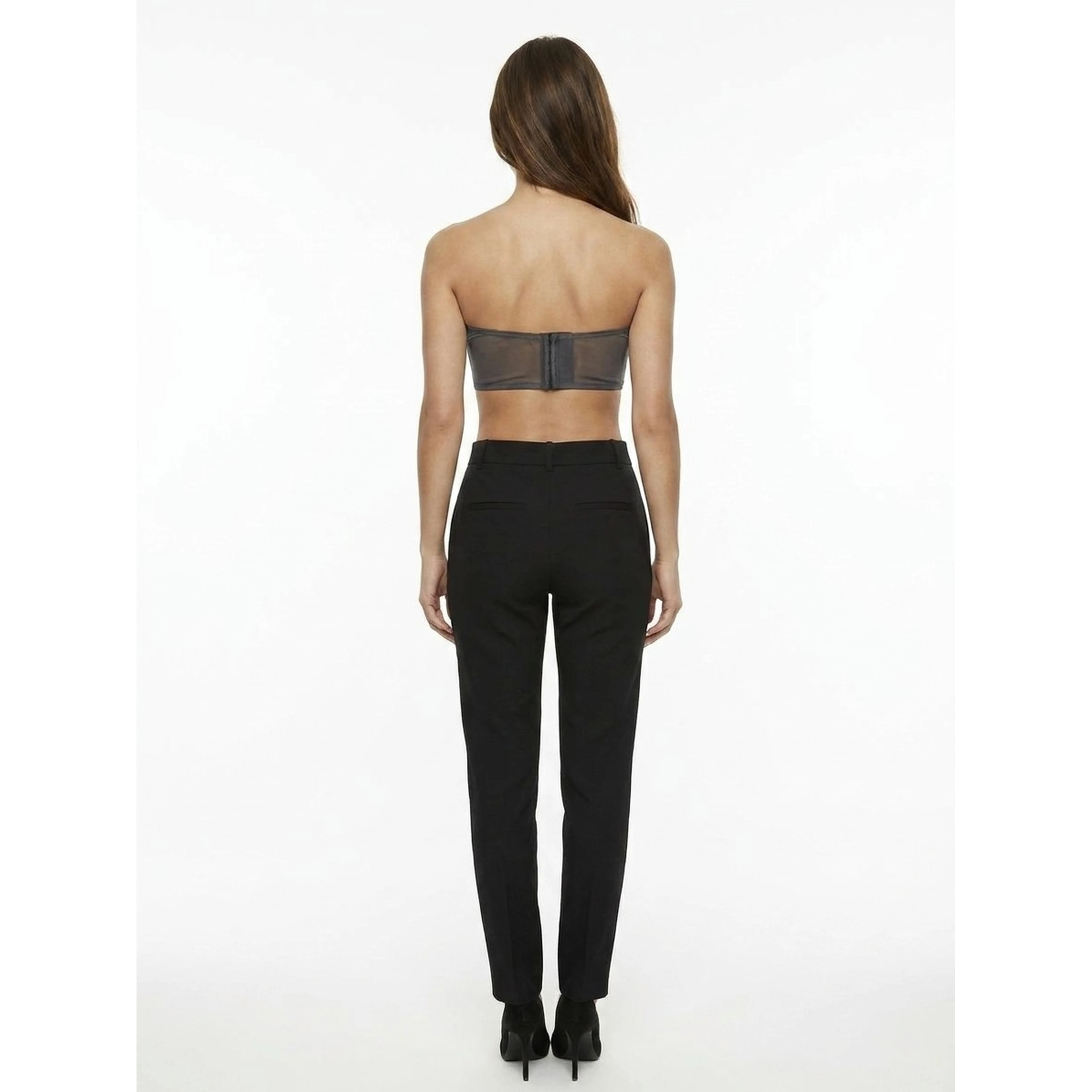 Gray Elastane Bra