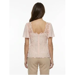 Pink Elastane Blouse