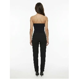 Black Cotton Skinny Pants