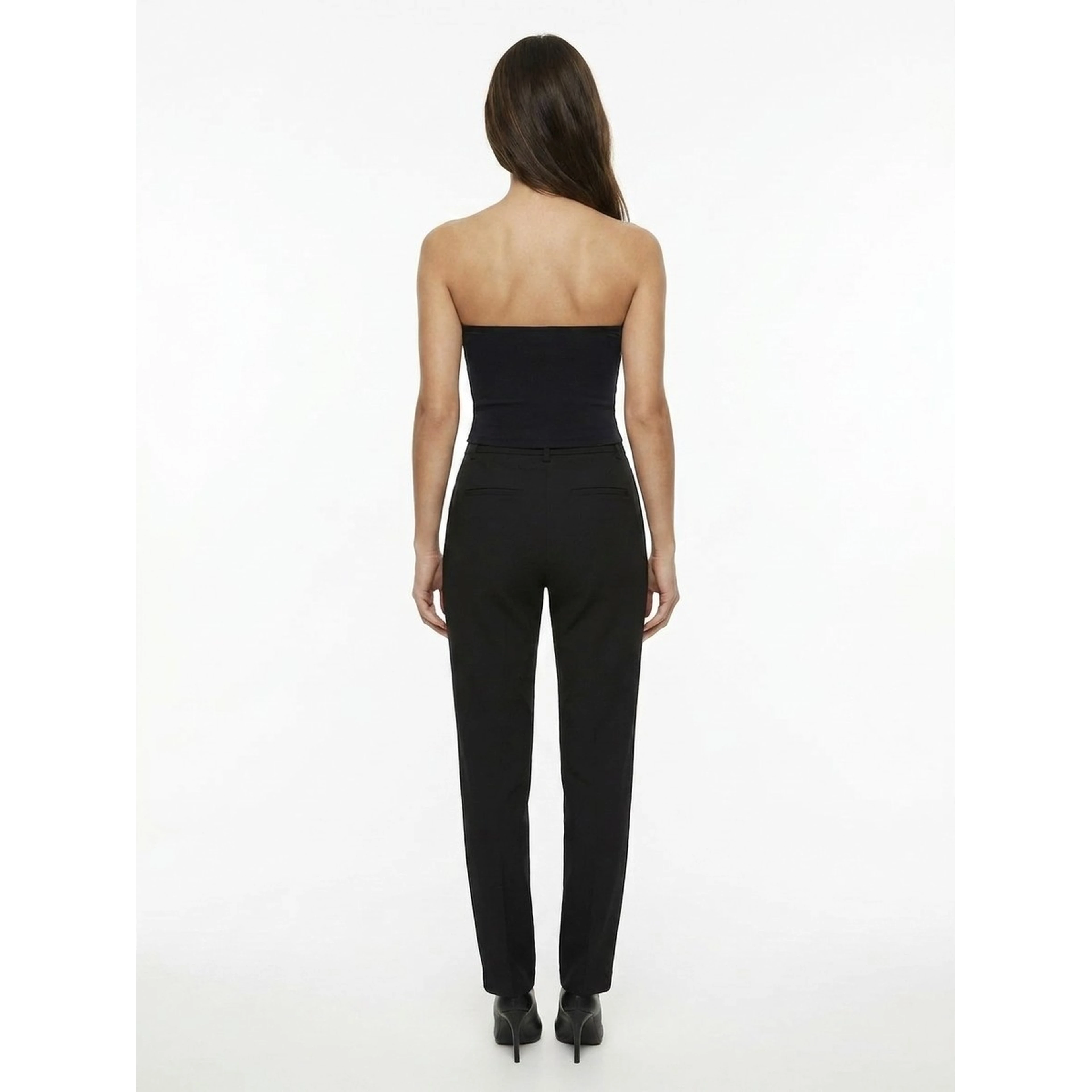 Black Cotton Skinny Pants