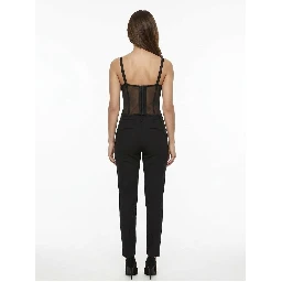 Black Elastane Bodysuit