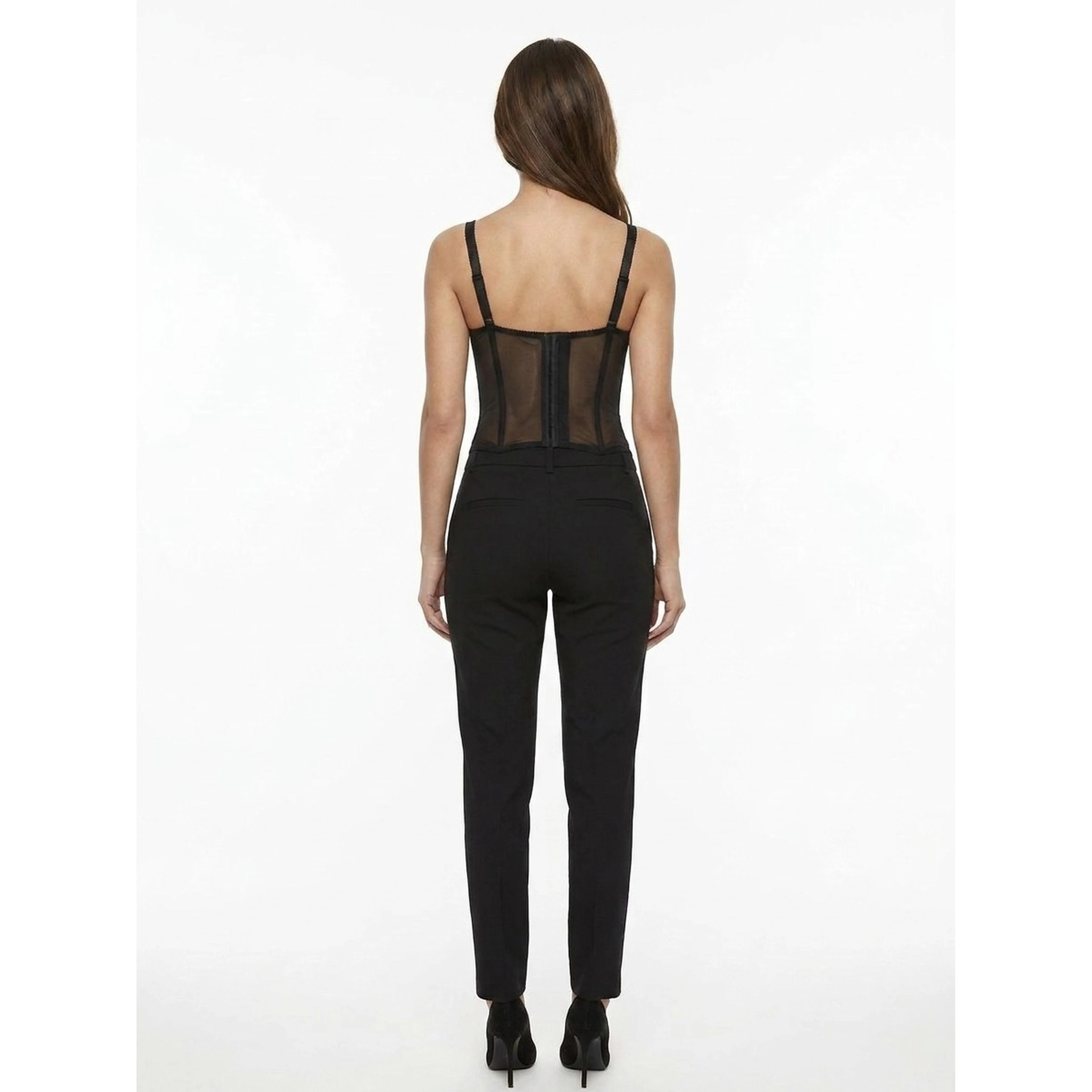 Black Elastane Bodysuit