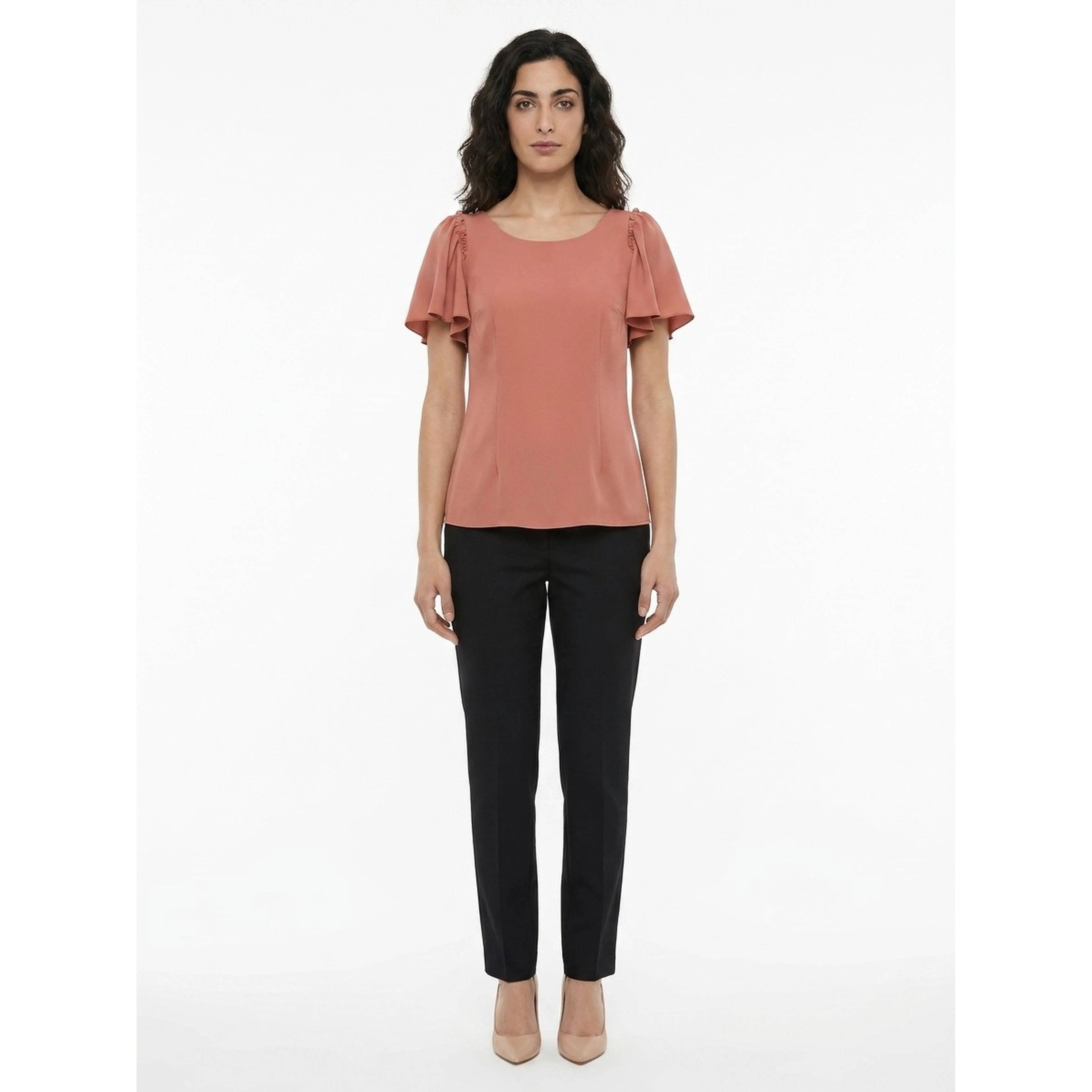 Orange Acetate Blouse