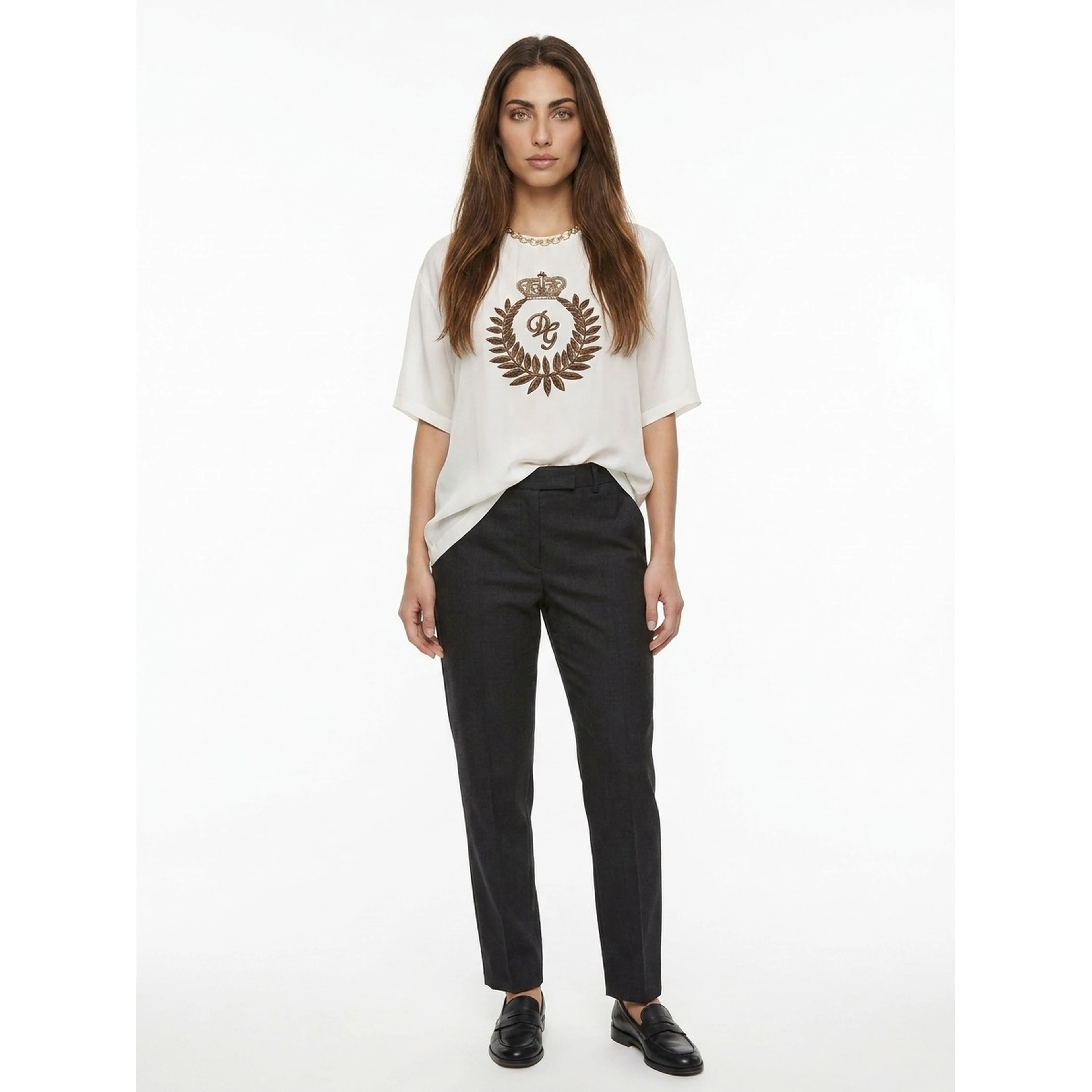 White Silk T-Shirt