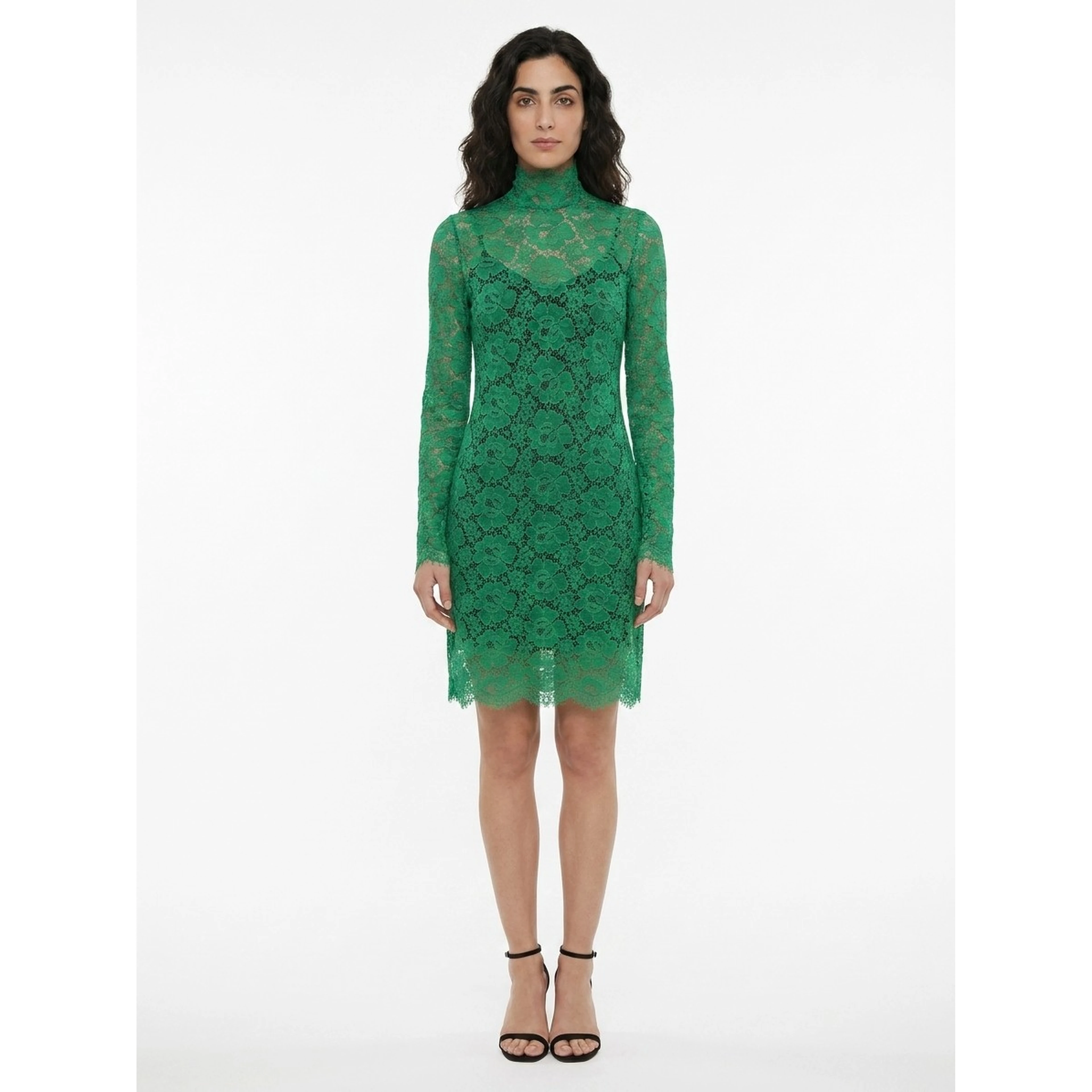 Green Cotton Casual Dress