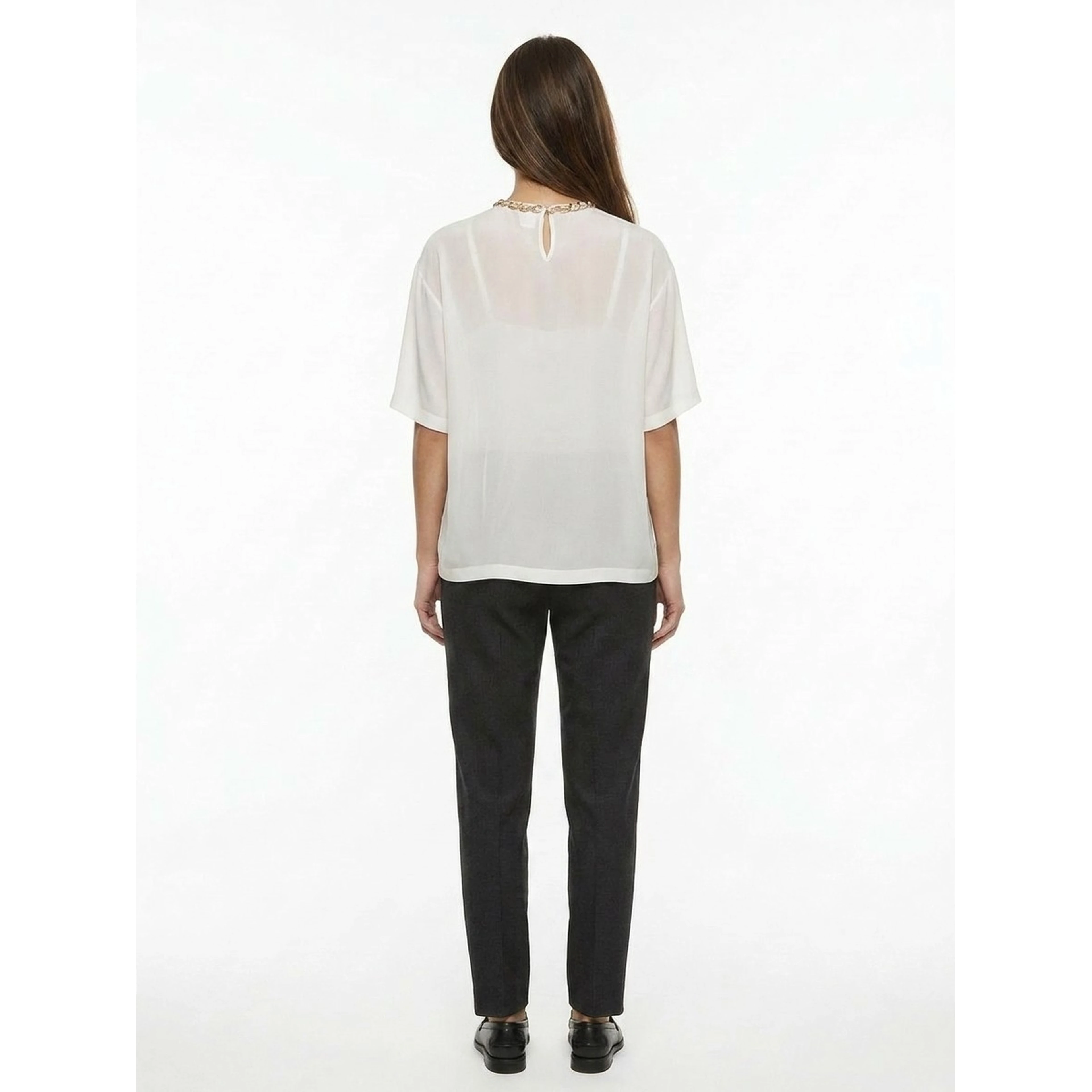 White Silk T-Shirt