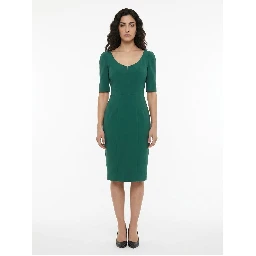 Green Acetate Casual Dress