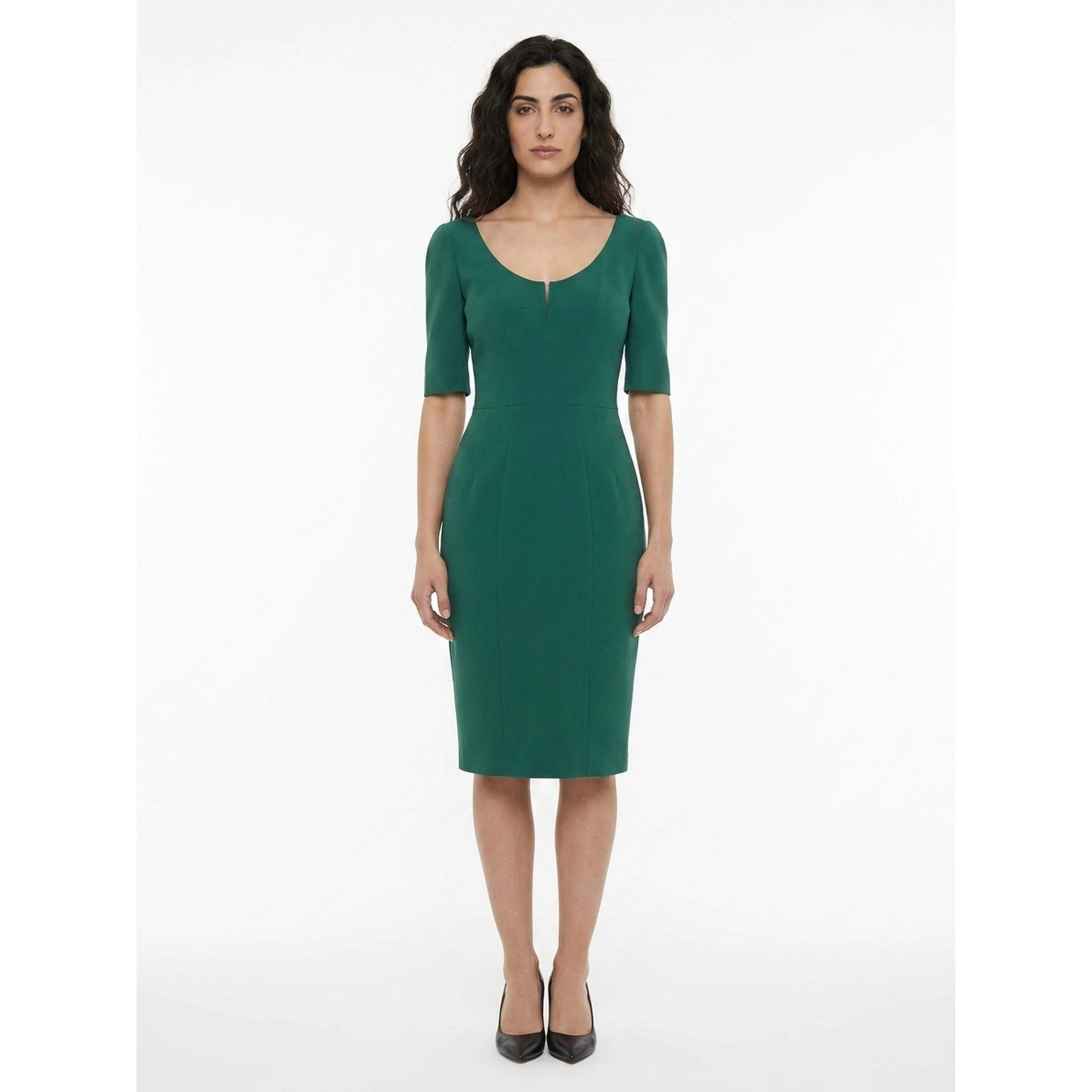 Green Acetate Casual Dress
