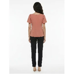 Orange Acetate Blouse