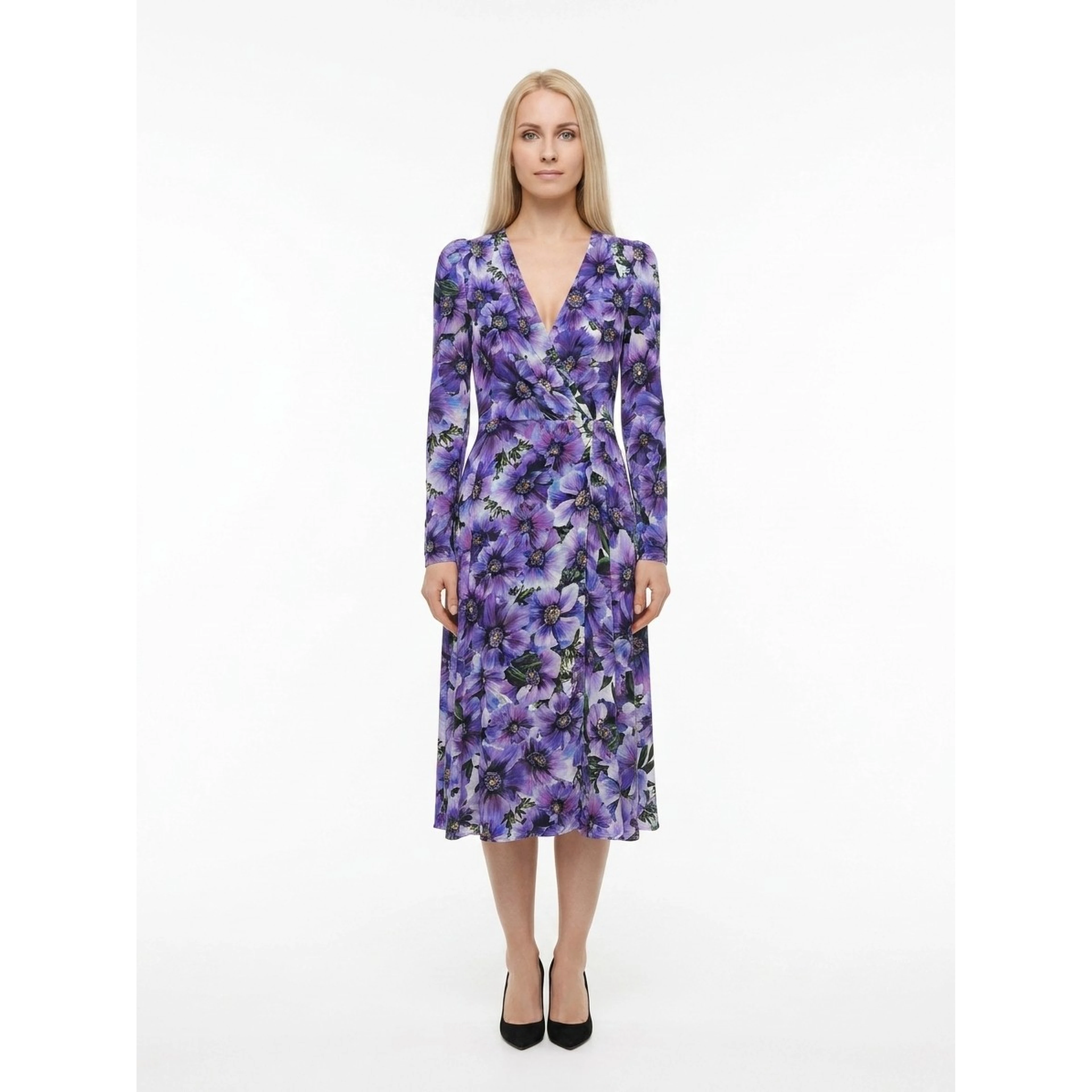 Multicolor Silk Casual Dress