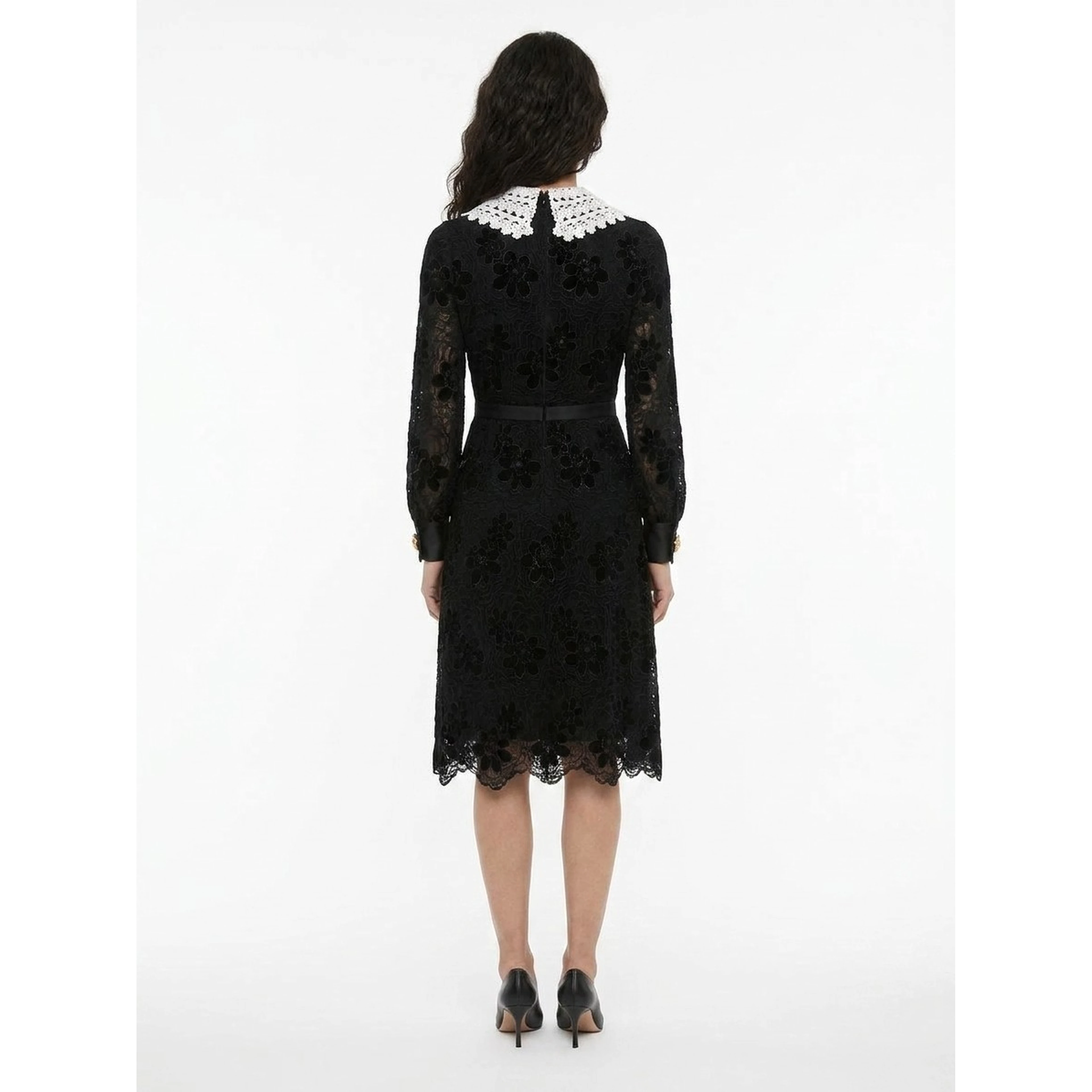 Black Polyester Cocktail Dress