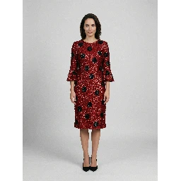 Multicolor Cotton Cocktail Dress