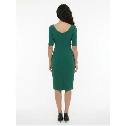 Green Acetate Casual Dress