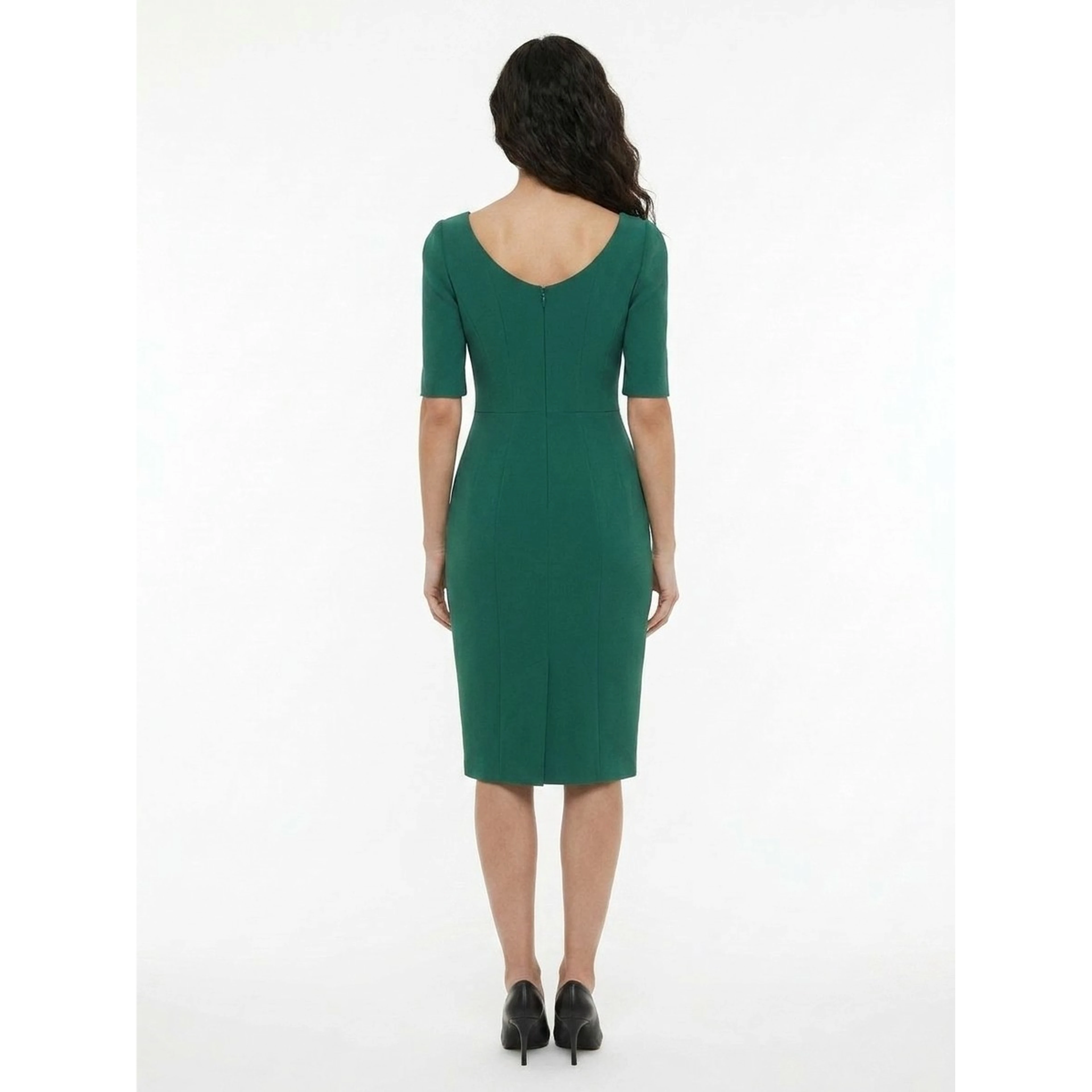 Green Acetate Casual Dress