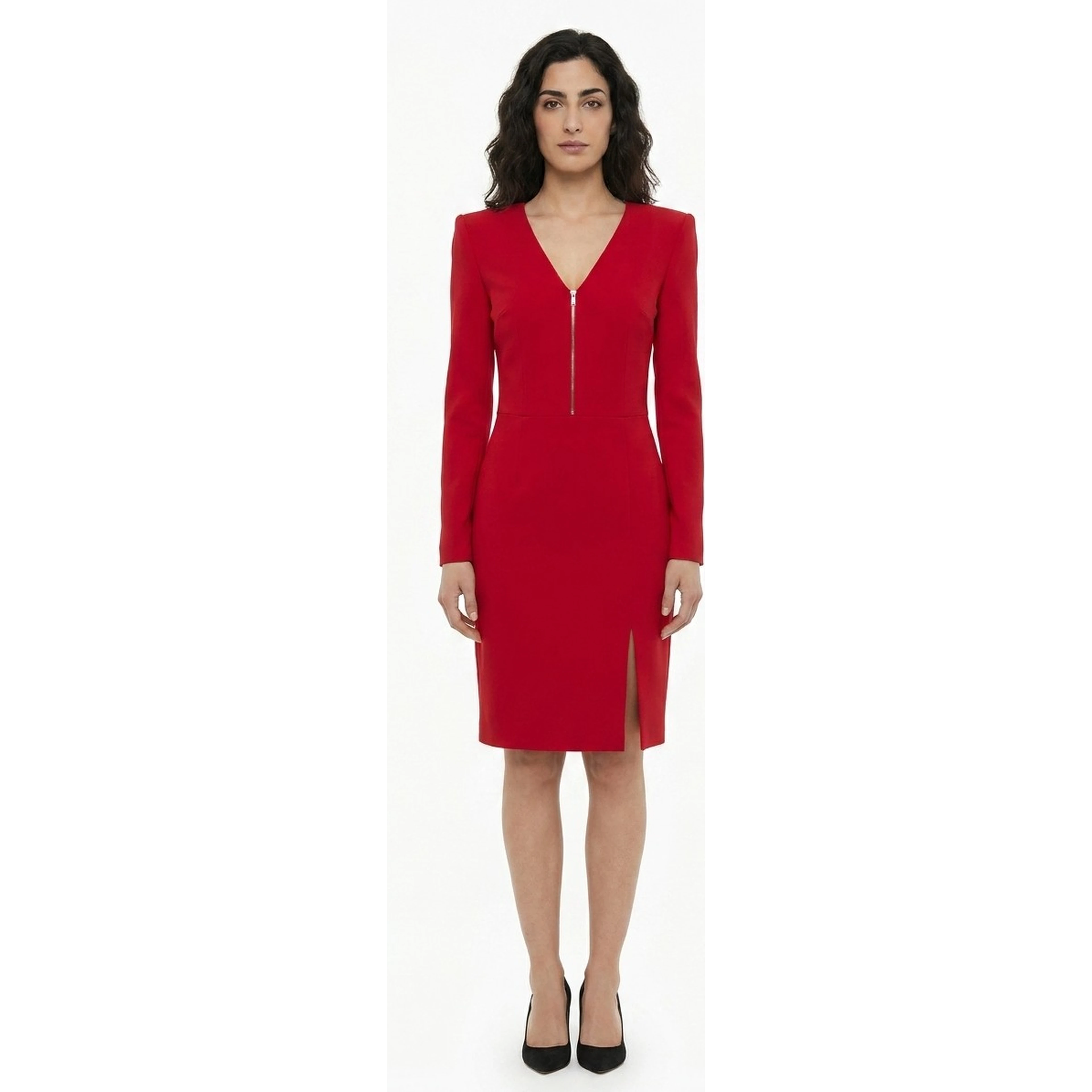 Red Cotton Cocktail Dress
