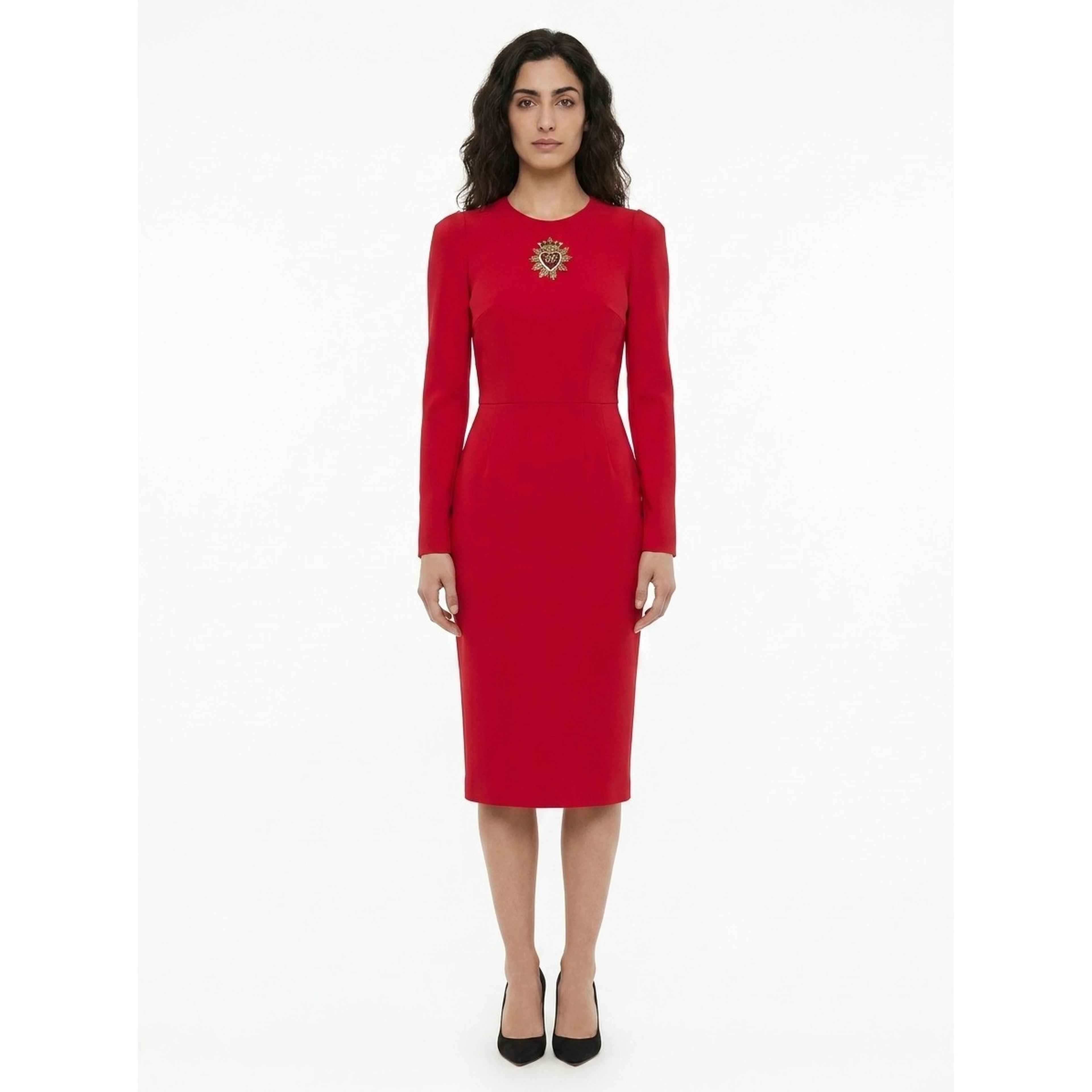 Red Acetate Casual Dress