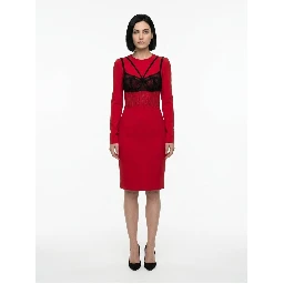 Bordeaux Elastane Cocktail Dress