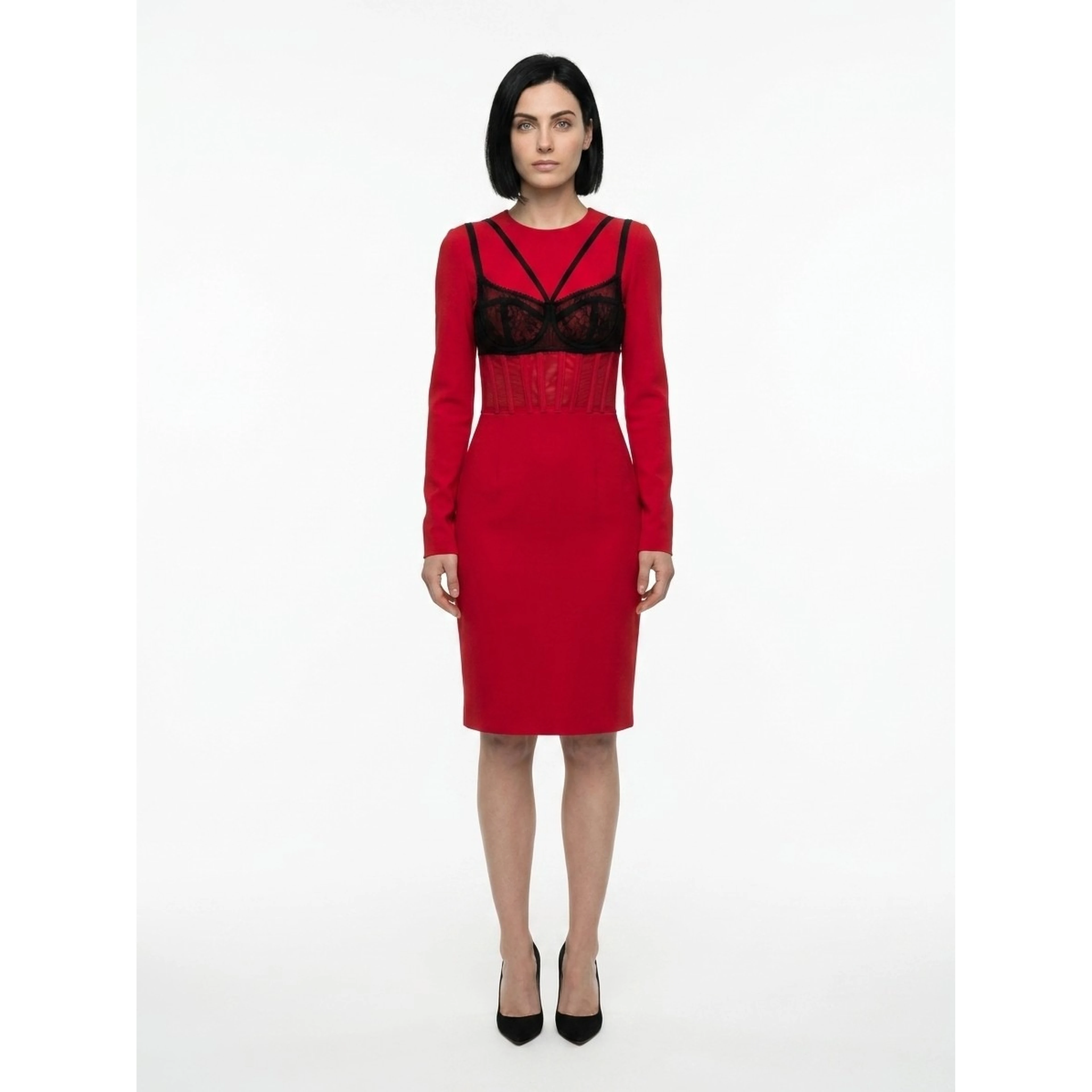 Bordeaux Elastane Cocktail Dress