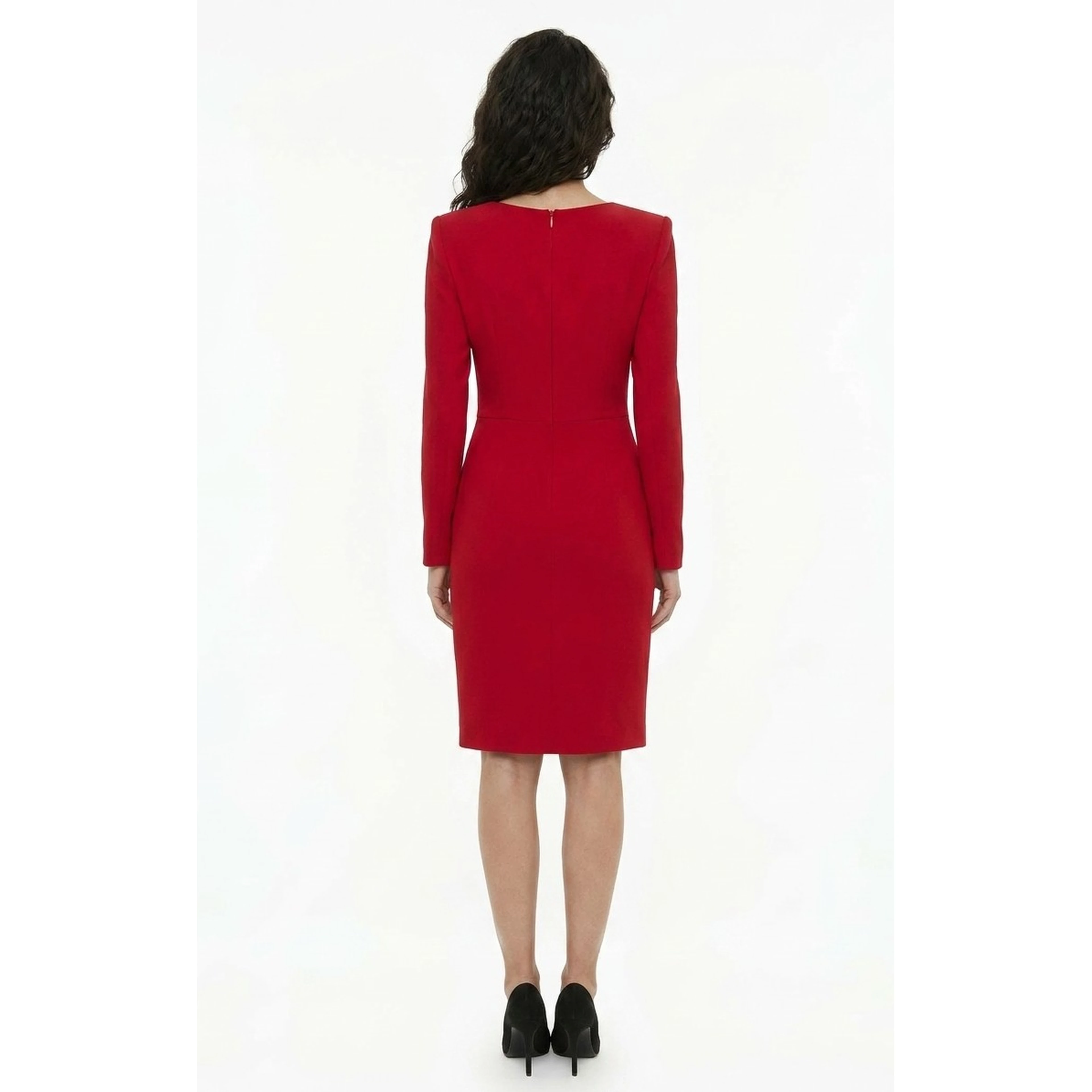 Red Cotton Cocktail Dress