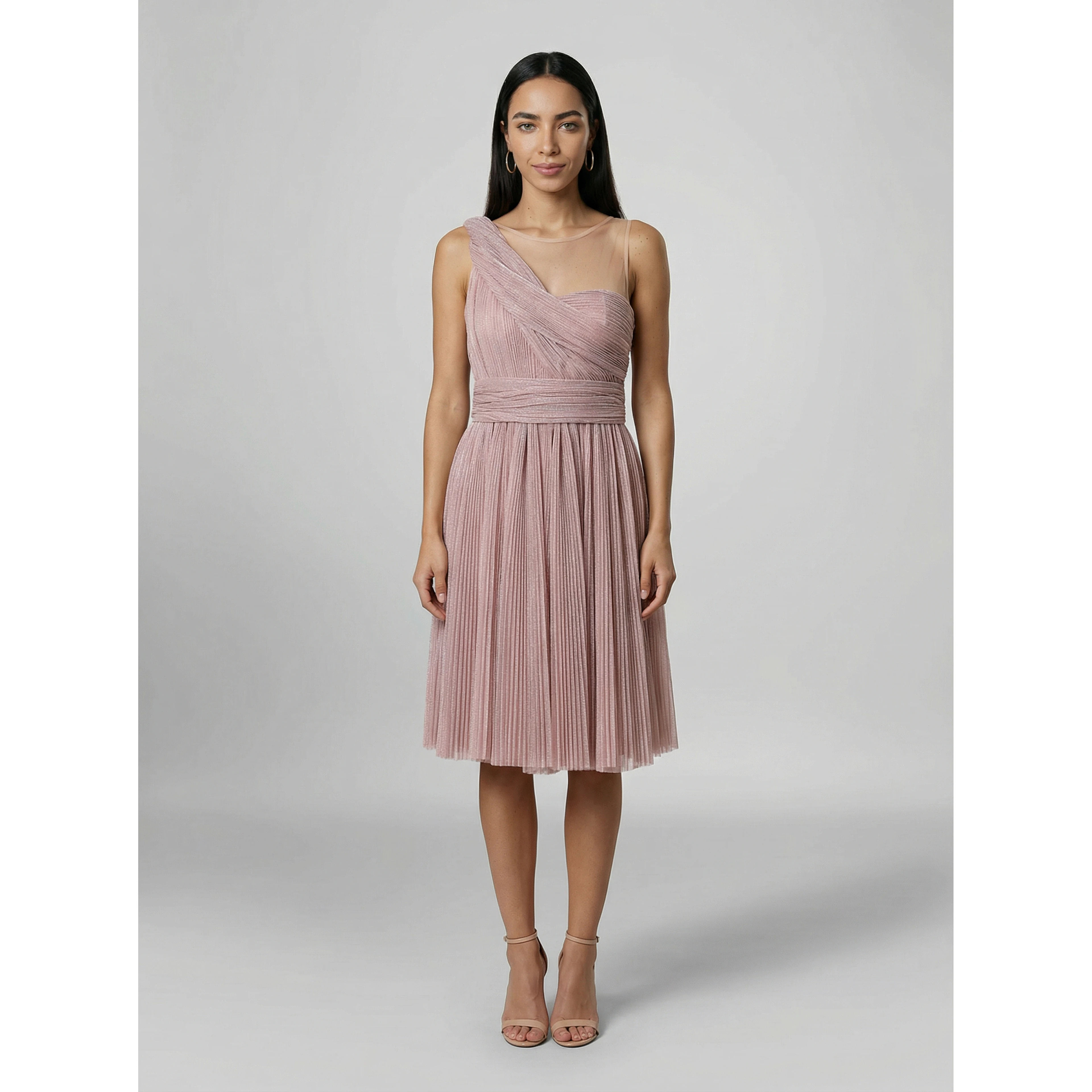 Purple Cotton Cocktail Dress