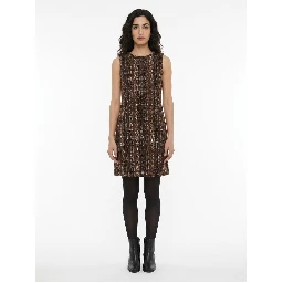 Beige Acetate Casual Dress