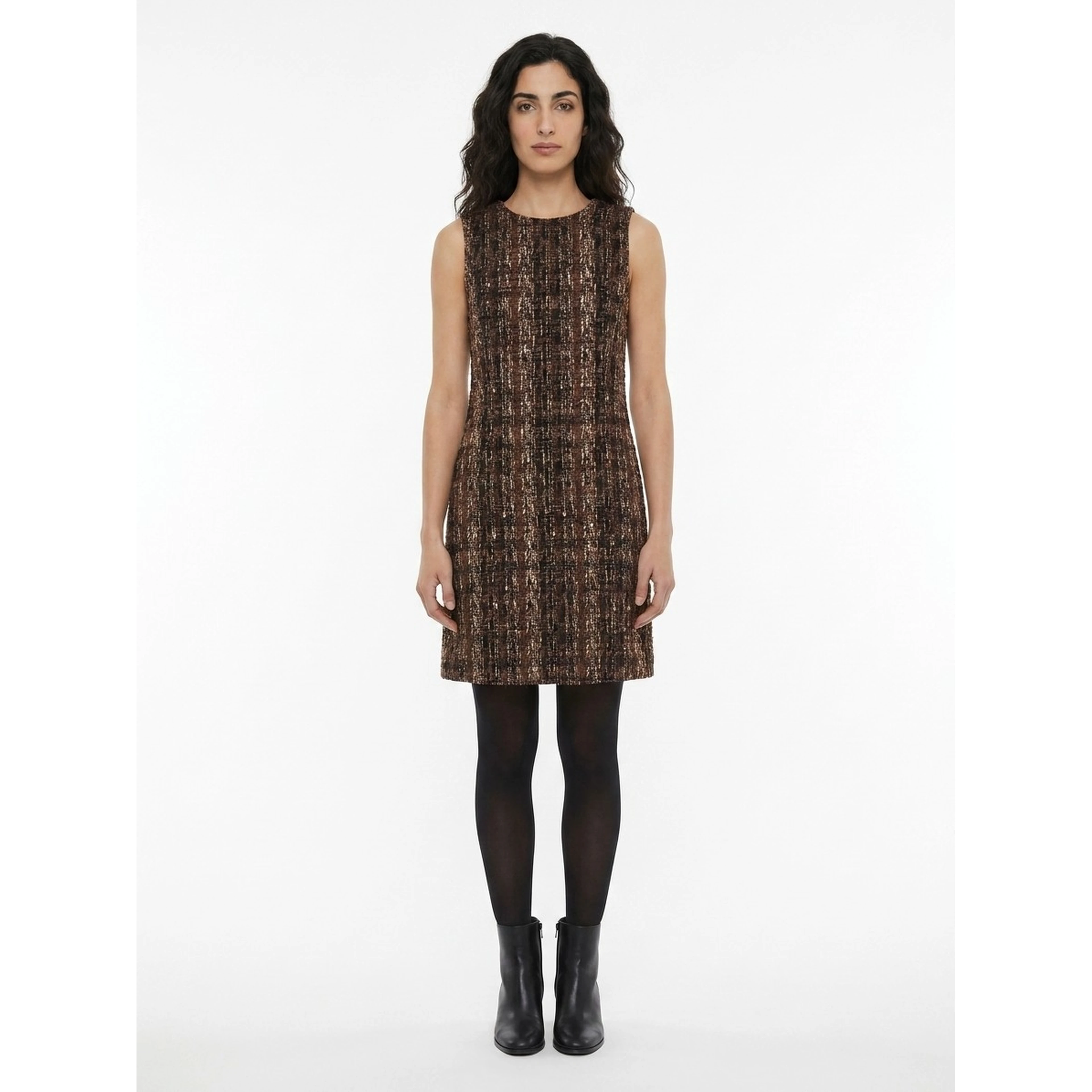 Beige Acetate Casual Dress